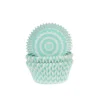 House of Marie Cupcake Vormpjes HoM Chevron Mint Groen 50x33mm. 50st.*** Bakvormen Papier