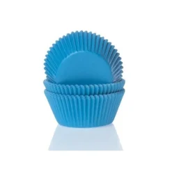 House of Marie Cupcake Vormpjes HoM Cyaanblauw 50x33mm. 500st.* Bakvormen Papier