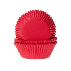 House of Marie Cupcake Vormpjes HoM Dieprood 50x33mm. 50st.* Bakvormen Papier