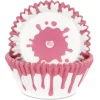 House of Marie Cupcake Vormpjes HoM Drip Roze 50x33mm. 50st.* Bakvormen Papier