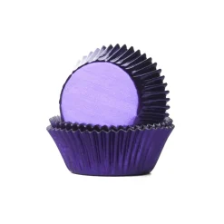 House of Marie Cupcake Vormpjes HoM Folie Paars 51x38mm. 24st.* Bakvormen Papier