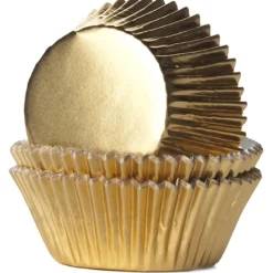 House of Marie Cupcake Vormpjes HoM Folie Goud 51x38mm. 500st.* Bakvormen Papier