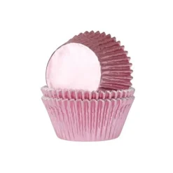 House of Marie Cupcake Vormpjes HoM Folie Baby Roze 51x38mm. 24st.* Bakvormen Papier