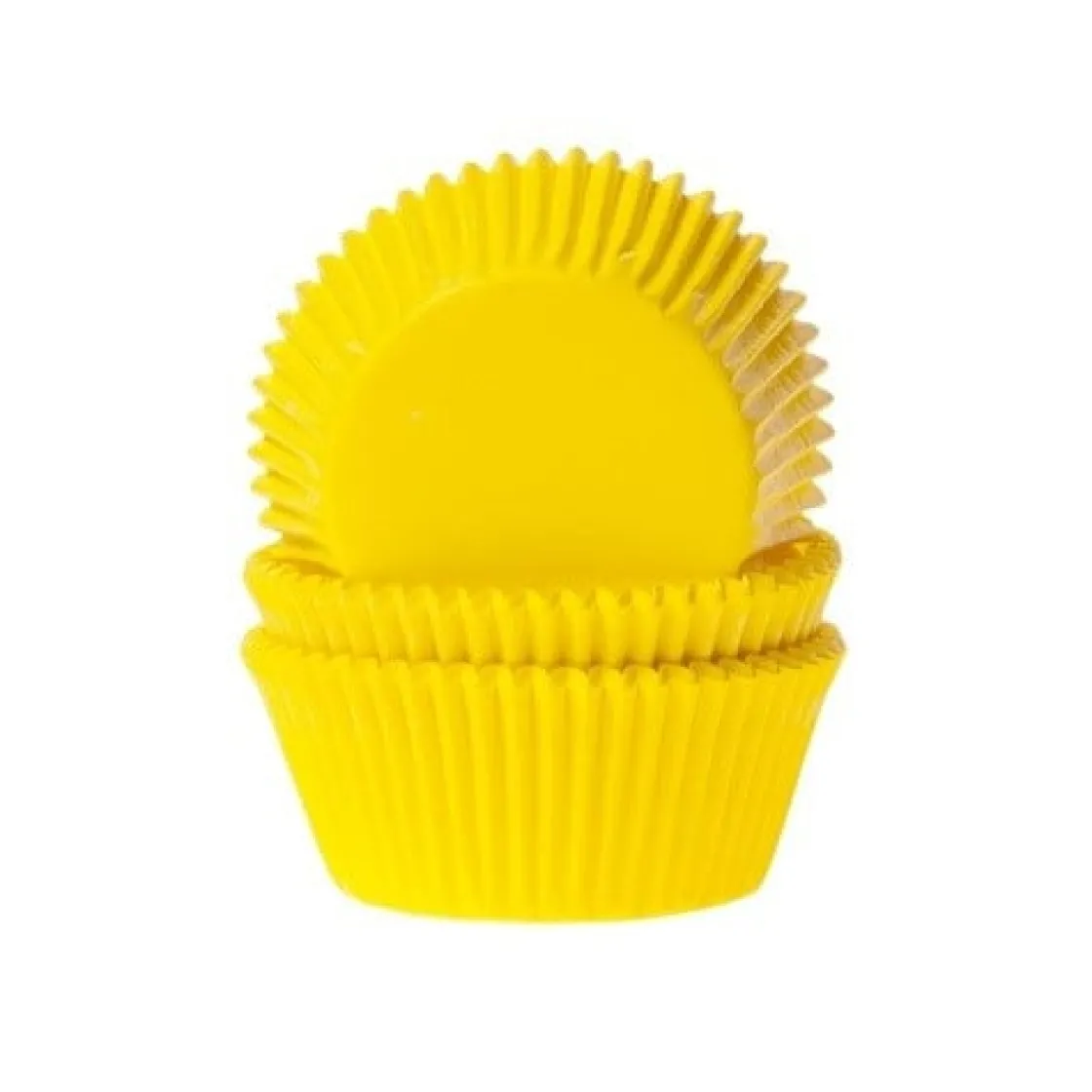 House of Marie Cupcake Vormpjes HoM Geel 50x33mm. 50st.* Bakvormen Papier