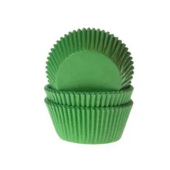 House of Marie Cupcake Vormpjes HoM Grasgroen 50x33mm. 50st.* Bakvormen Papier