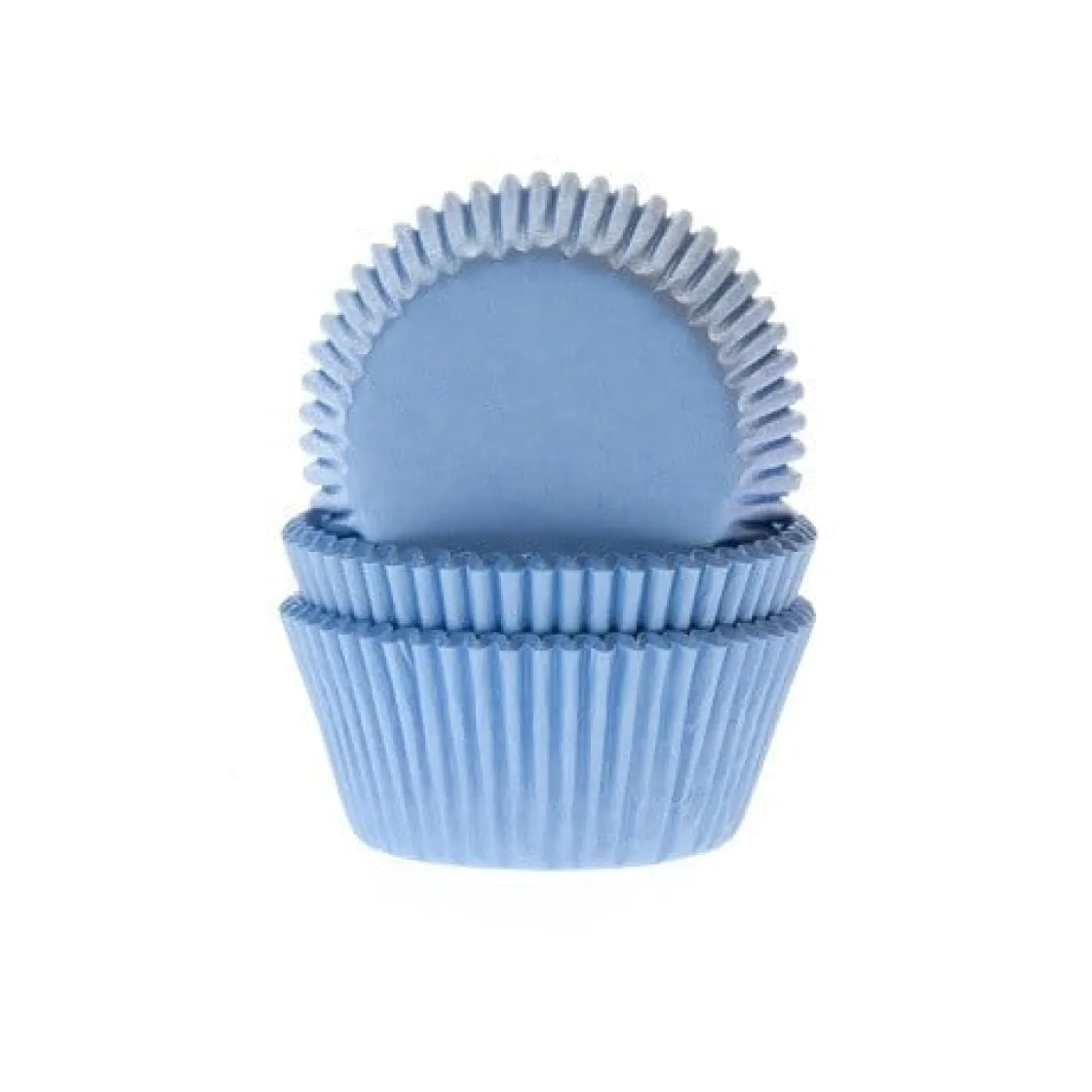 House of Marie Cupcake Vormpjes HoM Licht Blauw 50x33mm. 500st.* Bakvormen Papier
