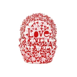 House of Marie Cupcake Vormpjes HoM Love 50x33mm. 50st.* Bakvormen Papier