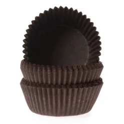 House of Marie Cupcake Vormpjes HoM MINI Bruin 35x23mm. 500st.* Bakvormen Papier