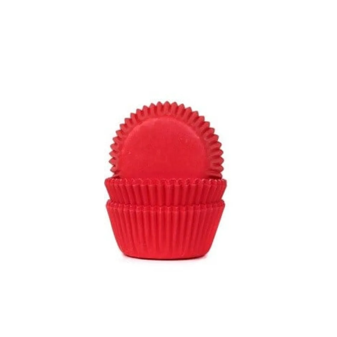 House of Marie Cupcake Vormpjes HoM MINI Dieprood 35x23mm. 60st.* Bakvormen Papier