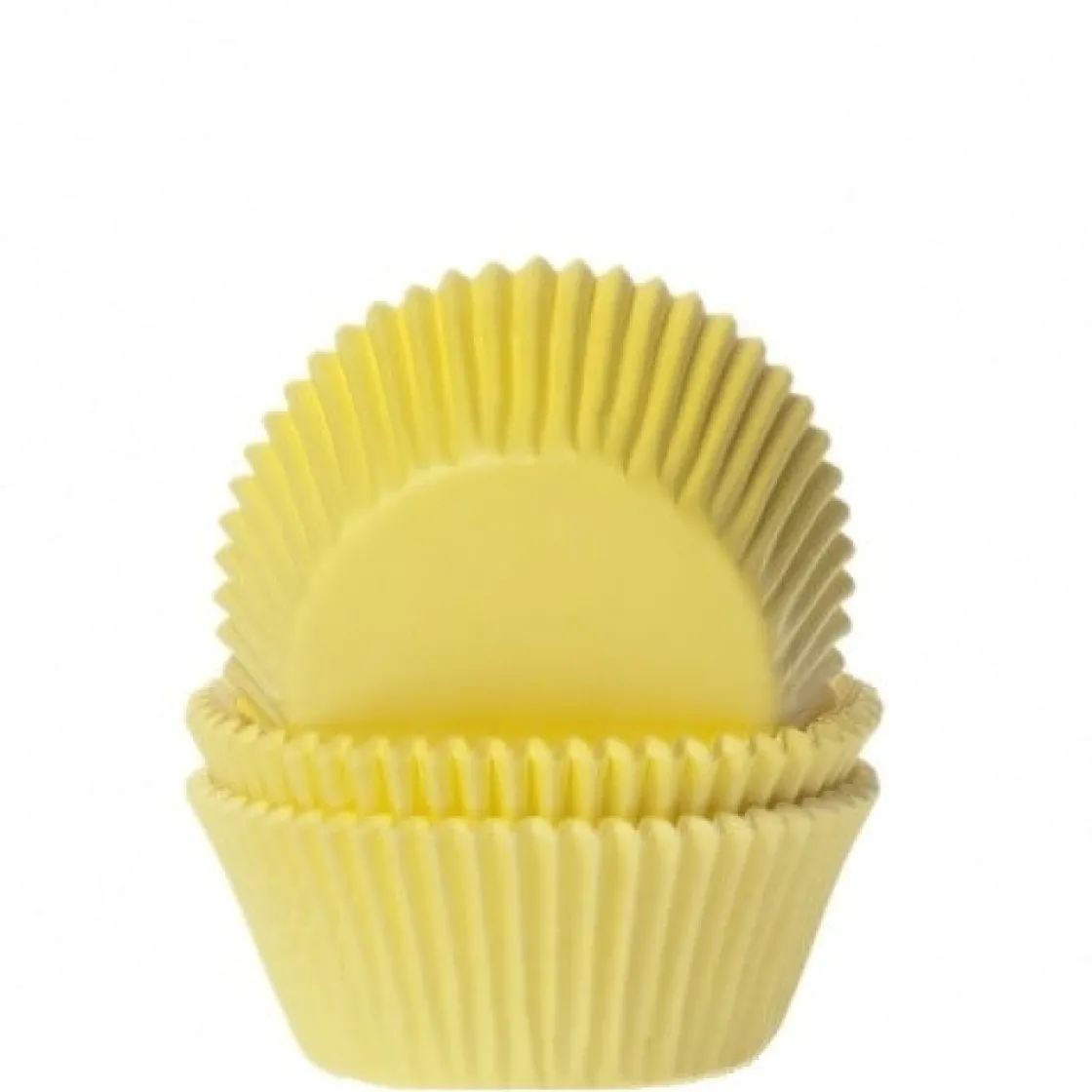 House of Marie Cupcake Vormpjes HoM MINI Geel 35x23mm. 60st.* Bakvormen Papier
