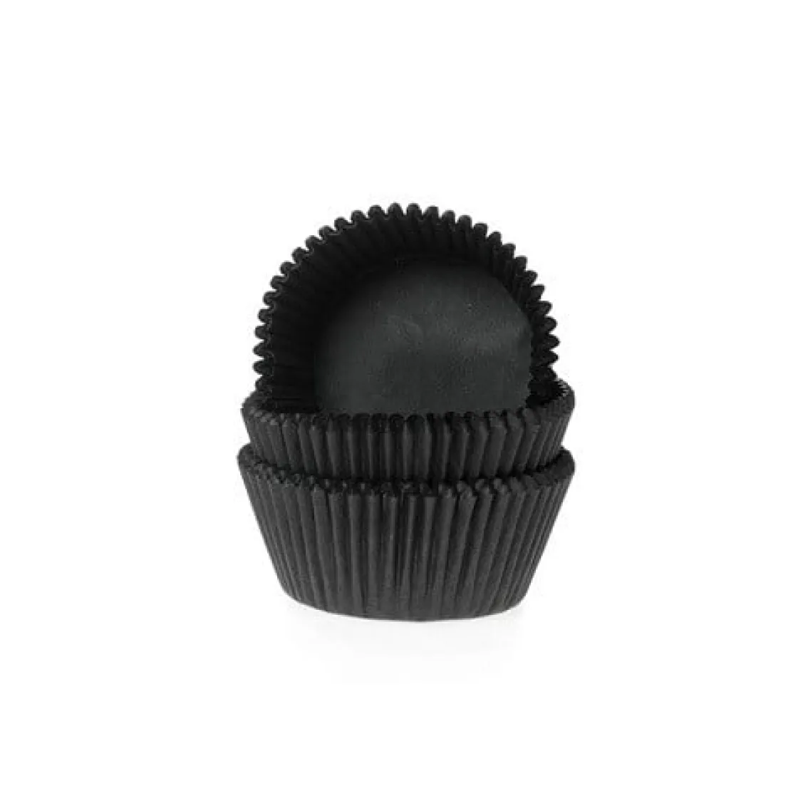 House of Marie Cupcake Vormpjes HoM MINI Zwart 35x23mm. 500st.* Bakvormen Papier