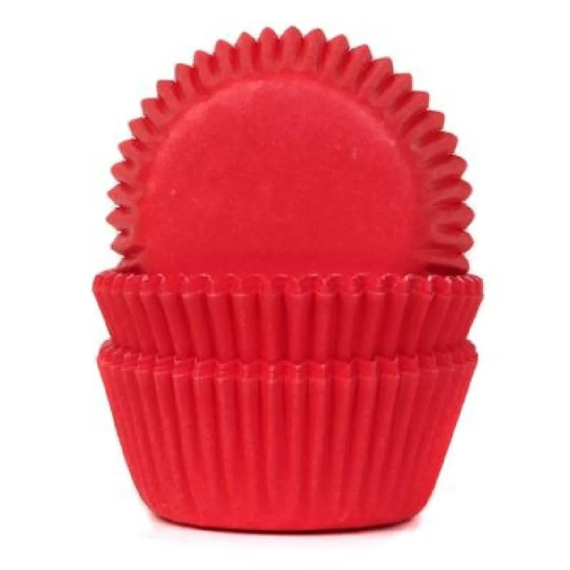 House of Marie Cupcake Vormpjes HoM MINI Dieprood 35x23mm. 500st.* Bakvormen Papier