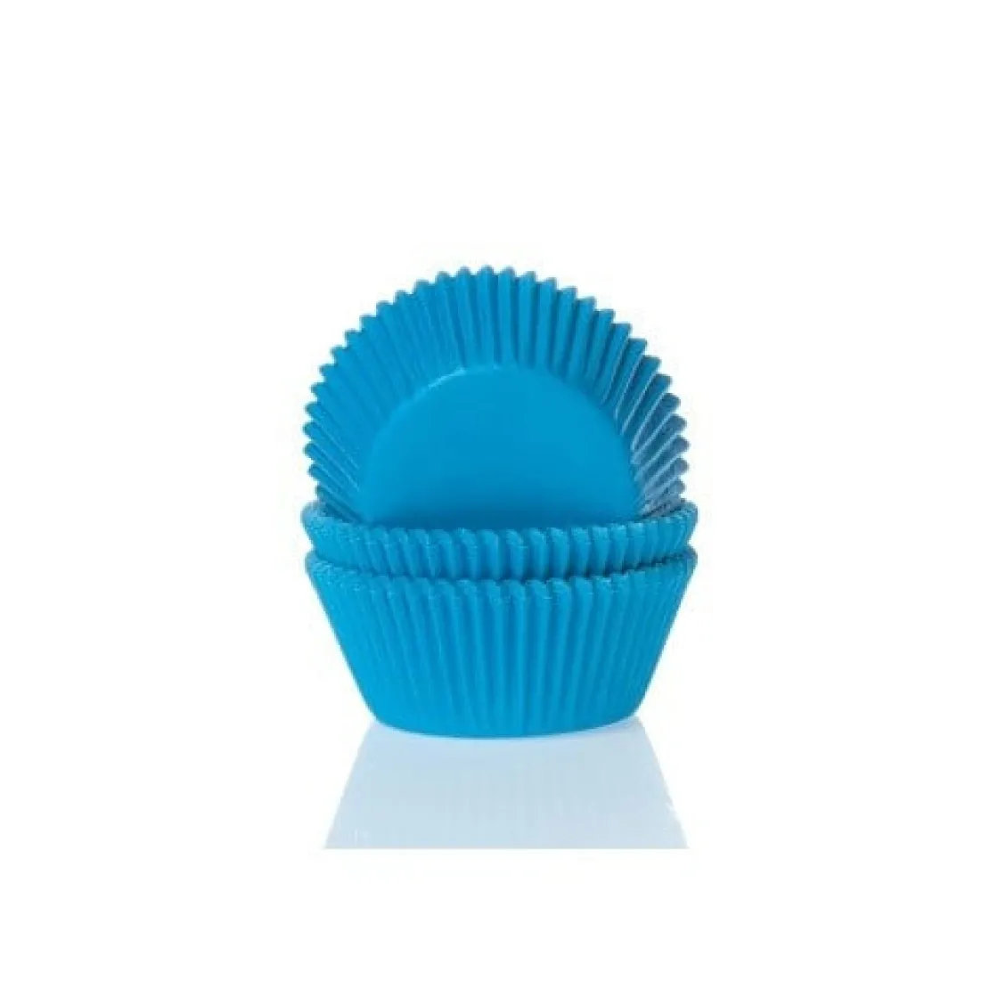 House of Marie Cupcake Vormpjes HoM MINI Cyaanblauw 35x23mm. 60st.* Bakvormen Papier