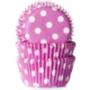 House of Marie Cupcake Vormpjes HoM MINI Polkadot Roze 35x23mm. 60st.* Bakvormen Papier
