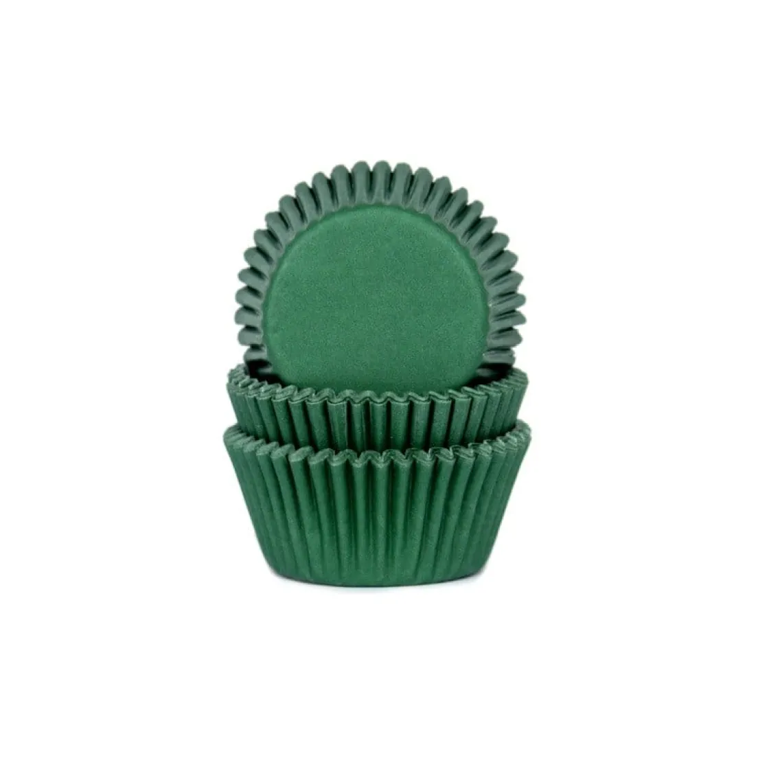 House of Marie Cupcake Vormpjes HoM MINI Donker Groen 35x23mm. 60st.* Bakvormen Papier