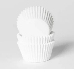 House of Marie Cupcake Vormpjes HoM MINI Wit 35x23mm. 60st.* Bakvormen Papier