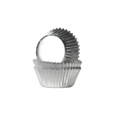 House of Marie Cupcake Vormpjes HoM MINI Folie Zilver 35x21mm. 36st.* Bakvormen Papier
