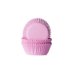House of Marie Cupcake Vormpjes HoM MINI Licht Roze 35x23mm. 60st.* Bakvormen Papier