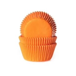 House of Marie Cupcake Vormpjes HoM Oranje 50x33mm. 500st.* Bakvormen Papier