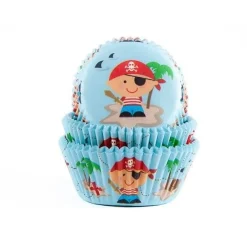House of Marie Cupcake Vormpjes HoM Piraat 50x33mm. 50st.* Bakvormen Papier