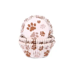 House of Marie Cupcake Vormpjes HoM Pootafdruk Bruin 50x33mm. 50st.* Bakvormen Papier