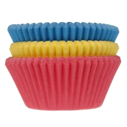 House of Marie Cupcake Vormpjes HoM Primair Assortiment 50x33mm. 75st.* Bakvormen Papier