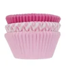 House of Marie Cupcake Vormpjes HoM Roze Assortiment 50x33mm. 75st.* Bakvormen Papier