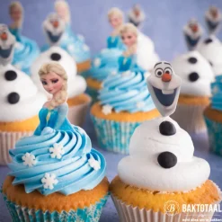 House of Marie Cupcake Vormpjes HoM Sneeuw Kristal Blauw 50x33mm. 50st* Bakvormen Papier