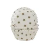 House of Marie Cupcake Vormpjes HoM Sterren Goud 50x33mm. 50st.* Bakvormen Papier