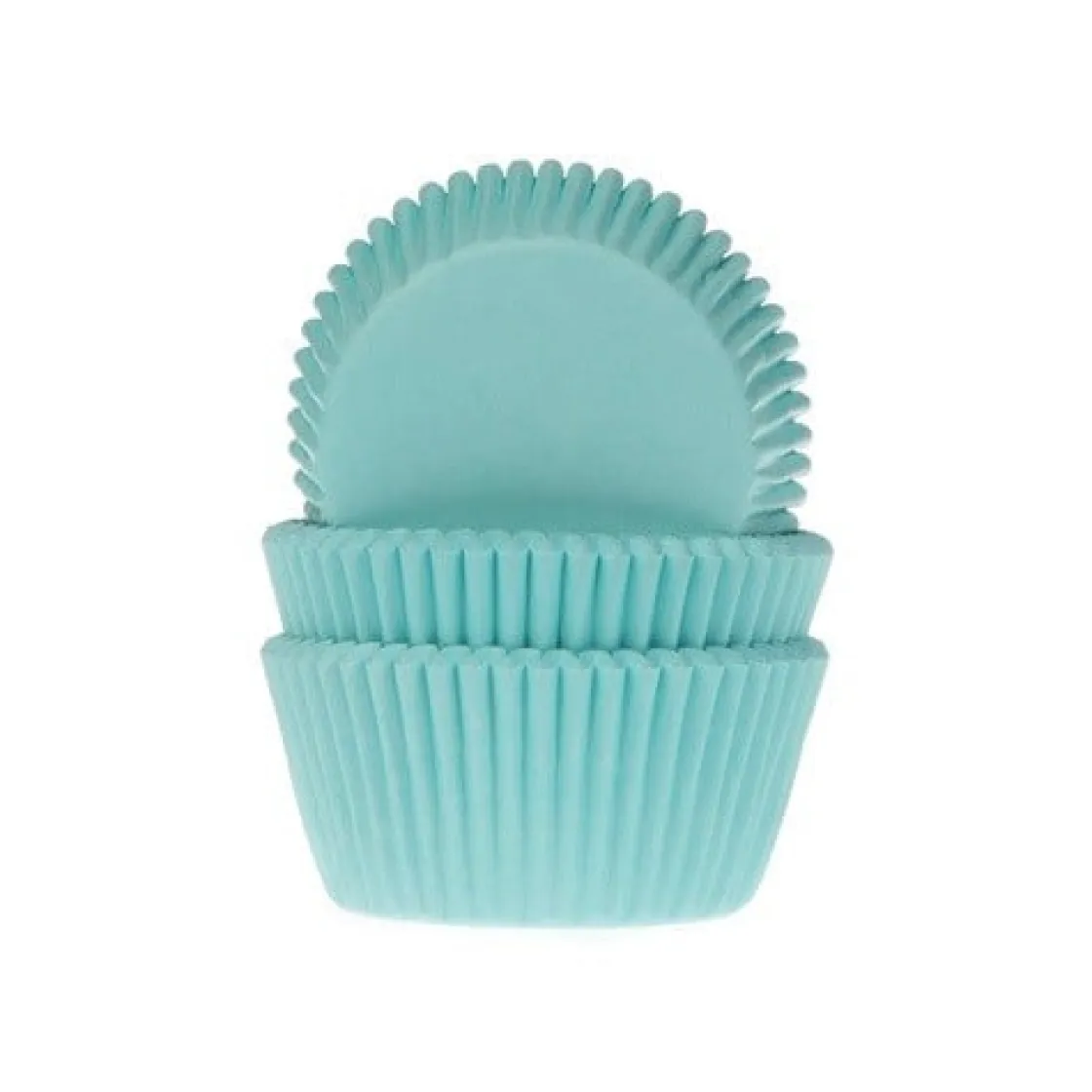 House of Marie Cupcake Vormpjes HoM Turquoise 50x33mm. 50st.* Bakvormen Papier
