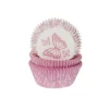 House of Marie Cupcake Vormpjes HoM Vlinder Roze 50x33mm. 50st.* Bakvormen Papier
