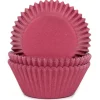 House of Marie Cupcake Vormpjes HoM Wijnrood 50x33mm. 50st.* Bakvormen Papier