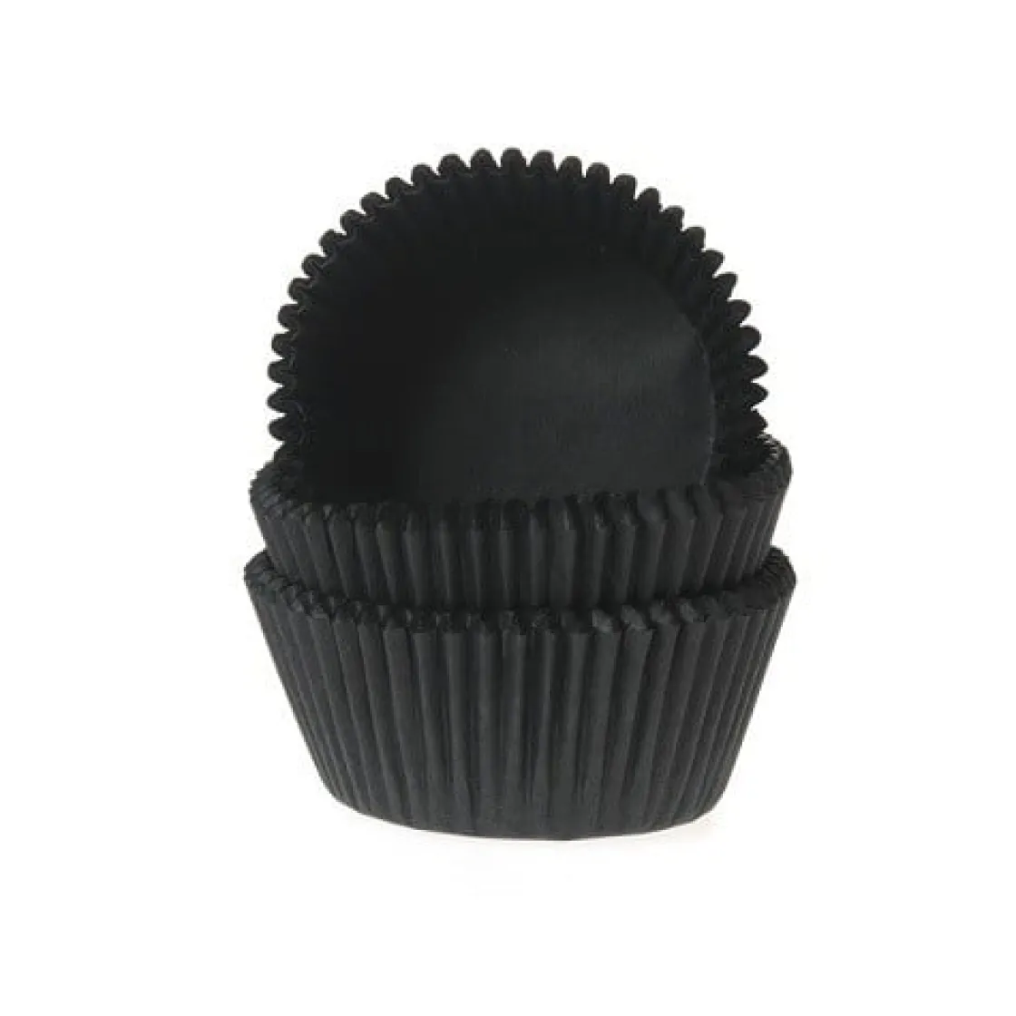 House of Marie Cupcake Vormpjes HoM Zwart 50x33mm. 500st.* Bakvormen Papier