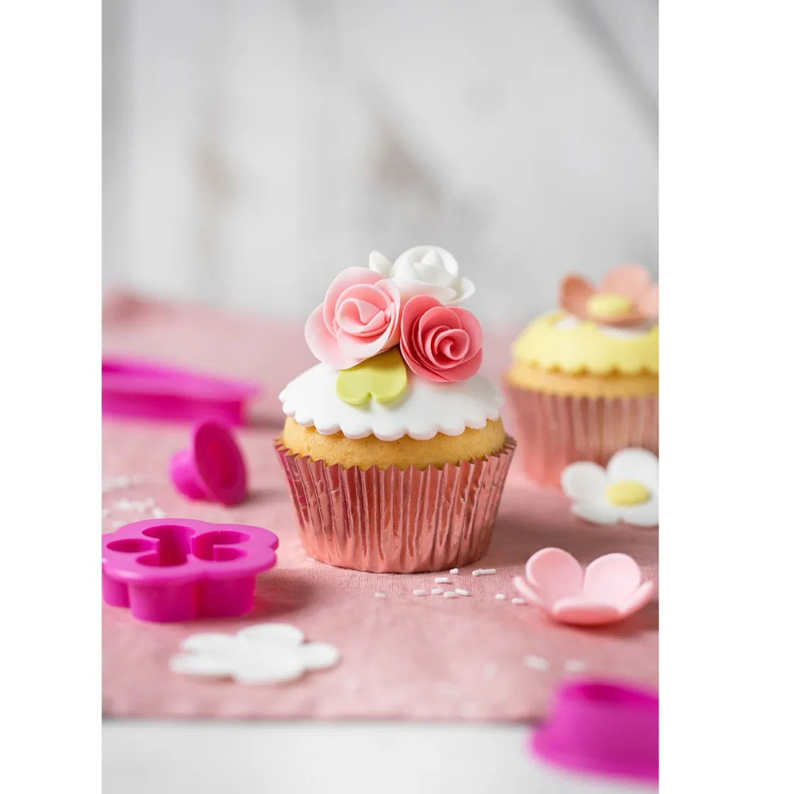 Decora Cupcake Vormpjes MINI Rosegoud Ø27x17(h) mm 180 stuks* Bakvormen Papier