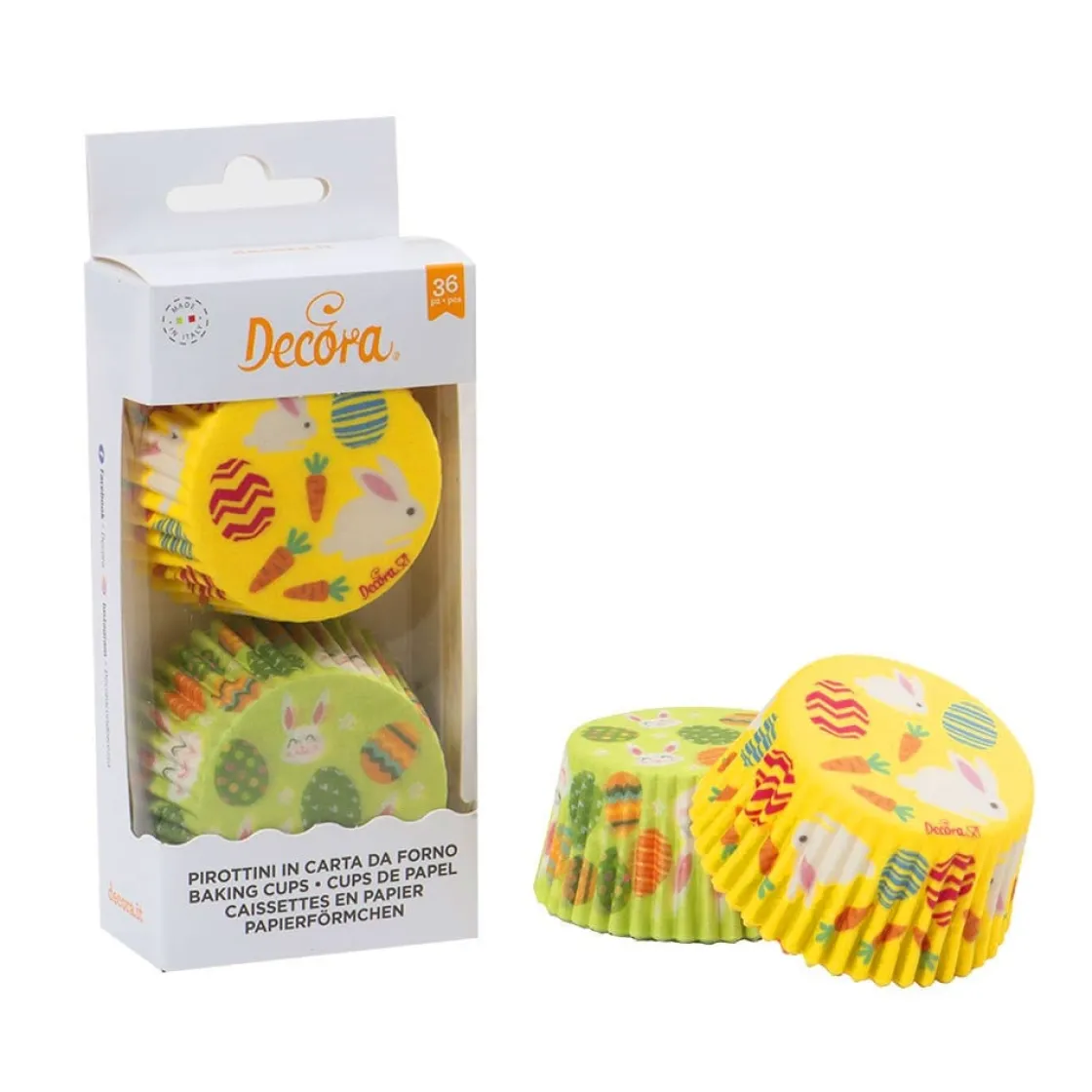 Decora Cupcake Vormpjes Pasen Ø50x32(h)mm 36 stuks* Bakvormen Papier
