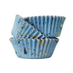 PME Cupcake Vormpjes Blauw met Goud 30 stuks* Bakvormen Papier