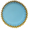 PME Cupcake Vormpjes Blauw met Gouden Rand 30 stuks* Bakvormen Papier