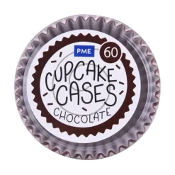 PME Cupcake Vormpjes Chocolade Bruin 60 stuks* Bakvormen Papier