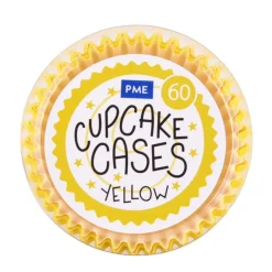 PME Cupcake Vormpjes Geel 60 stuks* Bakvormen Papier