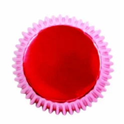 PME Cupcake Vormpjes Metallic Rood 30 stuks* Bakvormen Papier