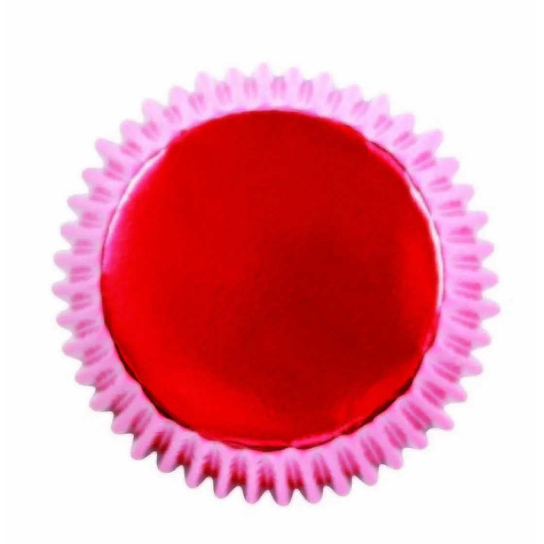 PME Cupcake Vormpjes Metallic Rood 30 stuks* Bakvormen Papier