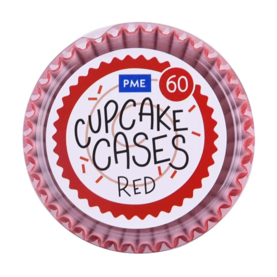 PME Cupcake Vormpjes Rood 60 stuks* Bakvormen Papier