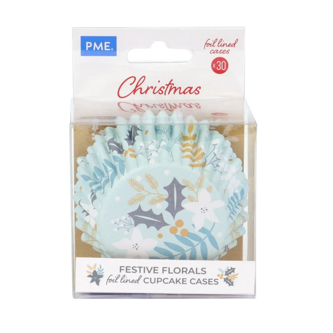 PME Cupcake Vormpjes Winter Bloemen 30 stuks*** Bakvormen Papier