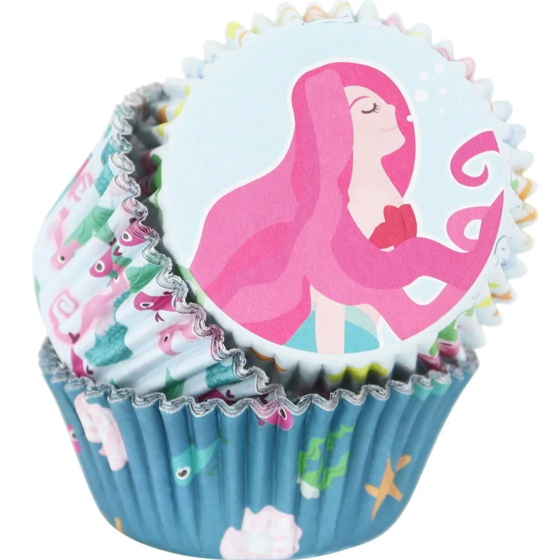 PME Cupcake Vormpjes Zeemeermin 60 stuks* Bakvormen Papier