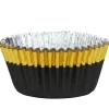 PME Cupcake Vormpjes Zwart met Gouden Rand 30 stuks* Bakvormen Papier
