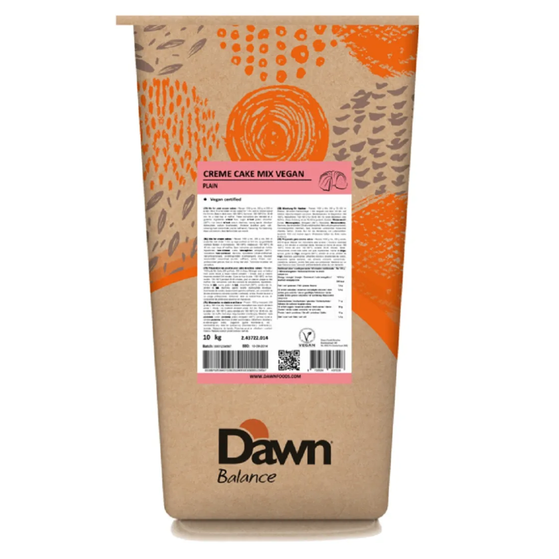 Dawn Vegan Crème Cakemix 10kg*** Banketmixen|Bekijk Alle Mixen