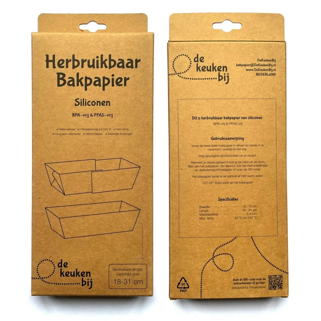 De Keukenbij Herbruikbaar Bakpapier Cake Siliconen 18-31cm* Bakhulpmiddelen