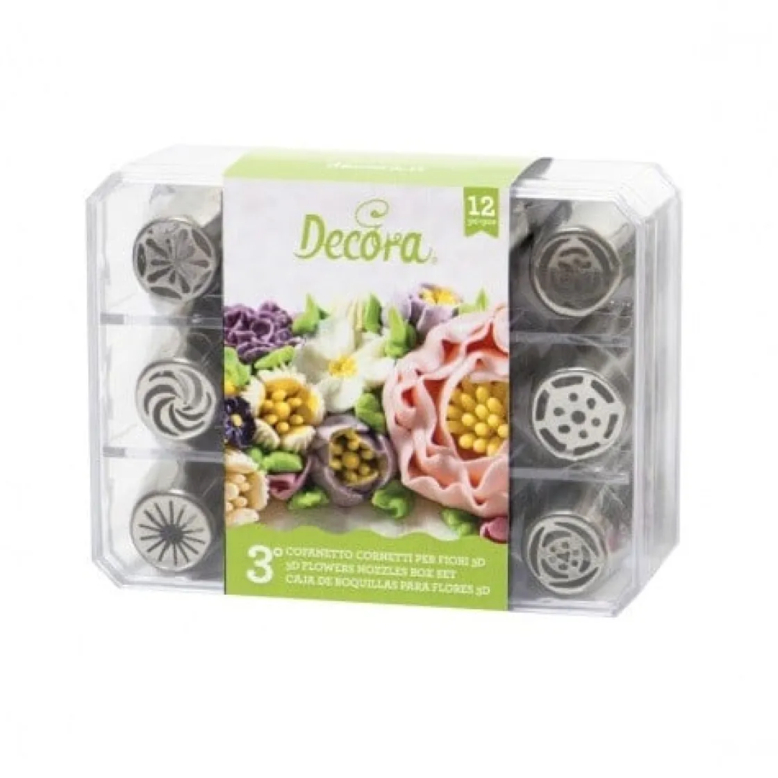 Decora Botercrème Spuitmondjes Set #3 12 stuks* Spuitmondjes