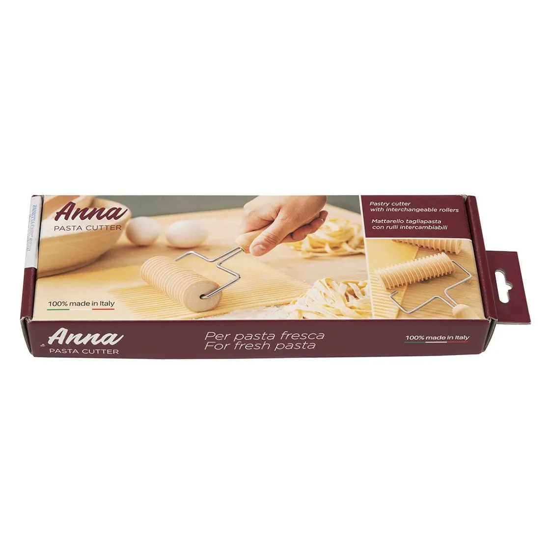 Overig Deegsnijder Hout met Verwisselbare Rollers 11cm Ø4cm* Taartverdelers En Snijders