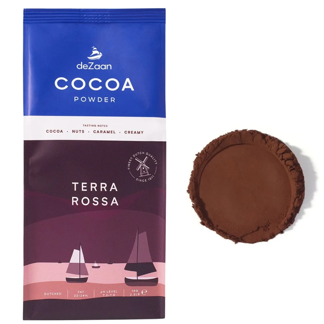 De Zaan deZaan Cacaopoeder Terra Rossa 5kg*** Cacaoproducten